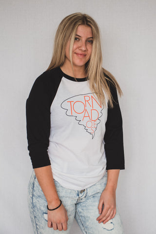 Oakes Tornadoes Raglan | JQ Clothing Co.