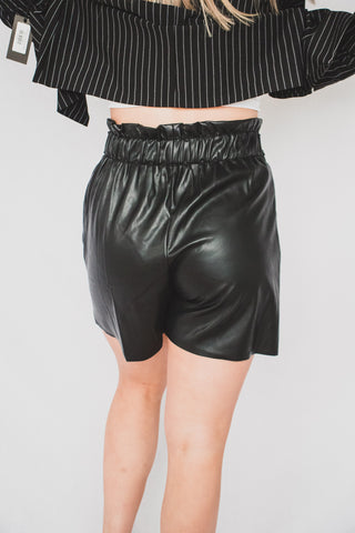 Faux Leather Paperbag Shorts | JQ Clothing Co.