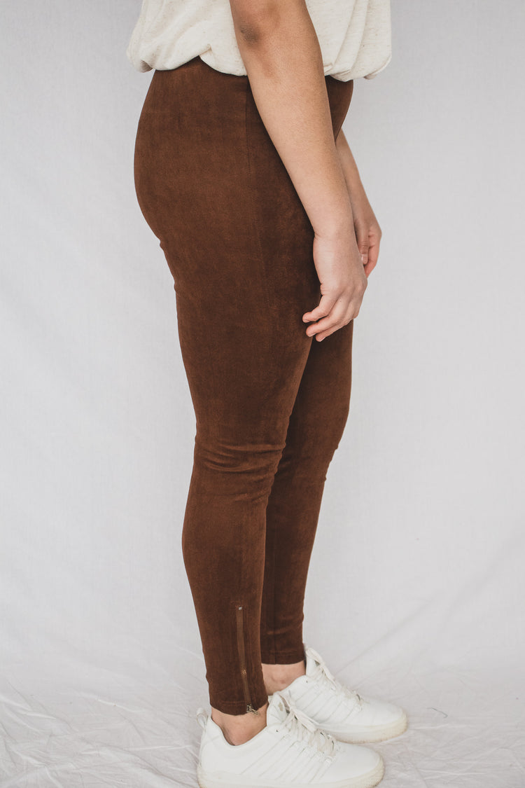 Suede Zippered Legging | JQ Clothing Co.