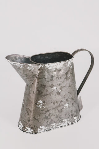 Rustic Galvanized Metal Pitcher Decor | JQ Clothing Co.