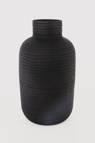 Small Oblong Black Vase | JQ Clothing Co.