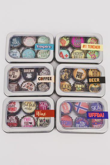 6 Pack of Bottle Top Magnets | JQ Clothing Co.