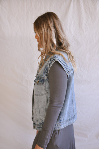 Kancan Justin Denim Vest | JQ Clothing Co.