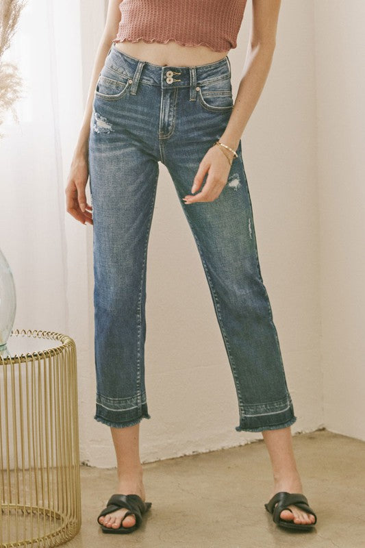 Kancan Kiara High Rise Straight Fit Jean | JQ Clothing Co.