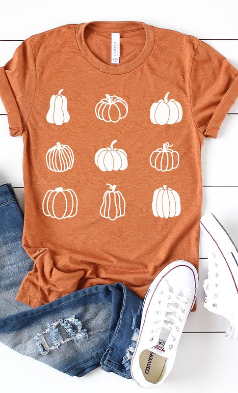 Pumpkin Grid Tee | JQ Clothing Co.