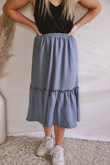 Light Denim Darling Skirt | JQ Clothing Co.