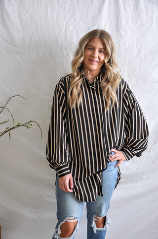 Lock Broken Striped Blouse | JQ Clothing Co.