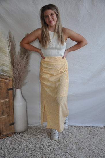 Midi Slit Ruched Skirt | JQ Clothing Co.
