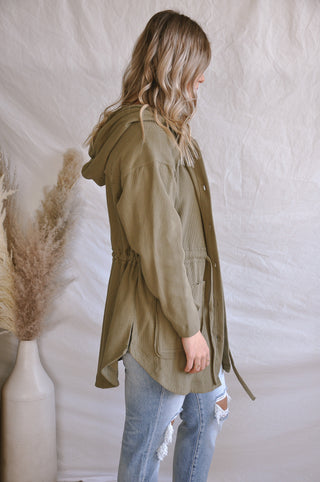 Olive Hoodie Cardigan Jacket | JQ Clothing Co.