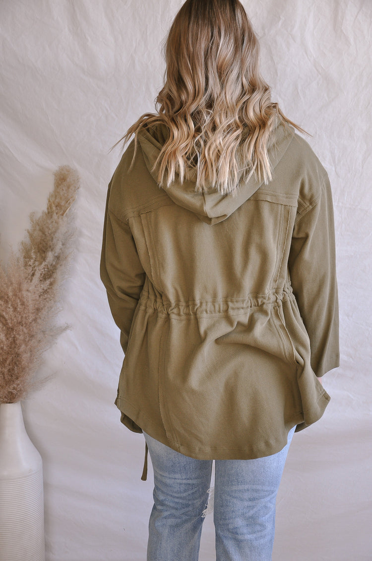 Olive Hoodie Cardigan Jacket | JQ Clothing Co.