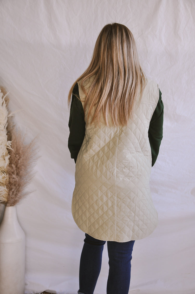 Quirky Quilted Long Vest | JQ Clothing Co.