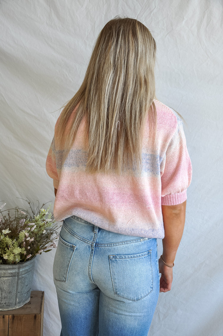 Rainbow Sherbet Knitted Sweater