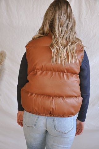 Vince Faux Leather Puffer Vest | JQ Clothing Co.