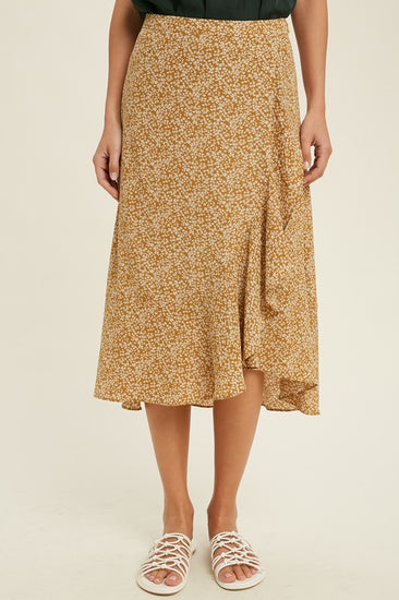 Ruffle Side Floral Skirt | JQ Clothing Co.