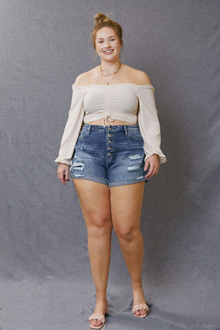 Kancan Heather High Rise Curvy Short | JQ Clothing Co.